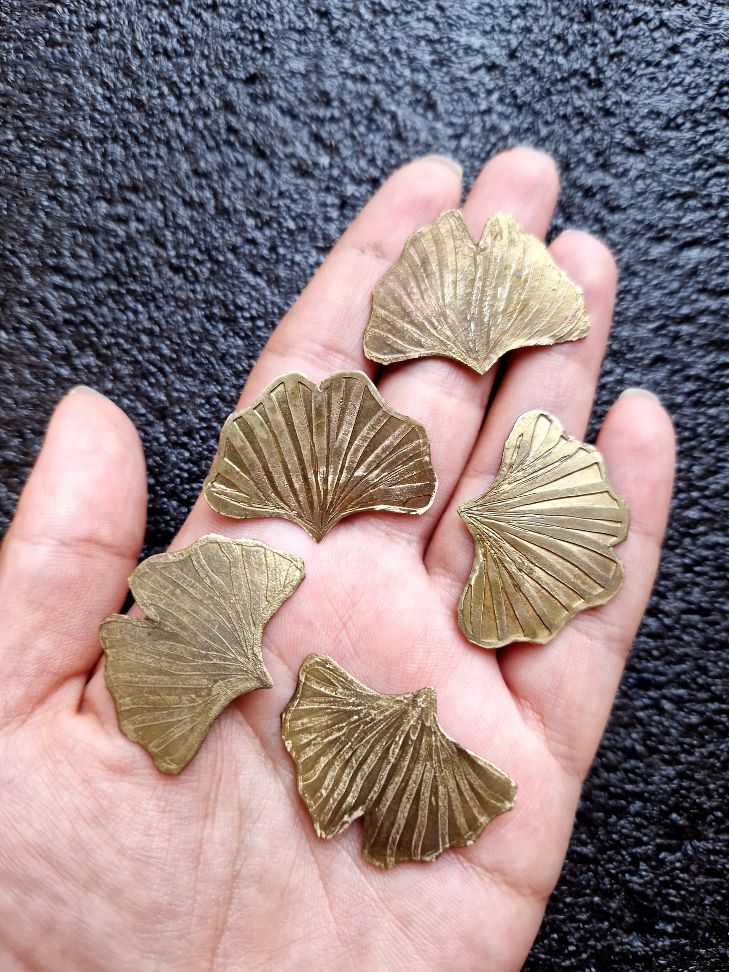 broşă gravată cu frunză ginkgo biloba