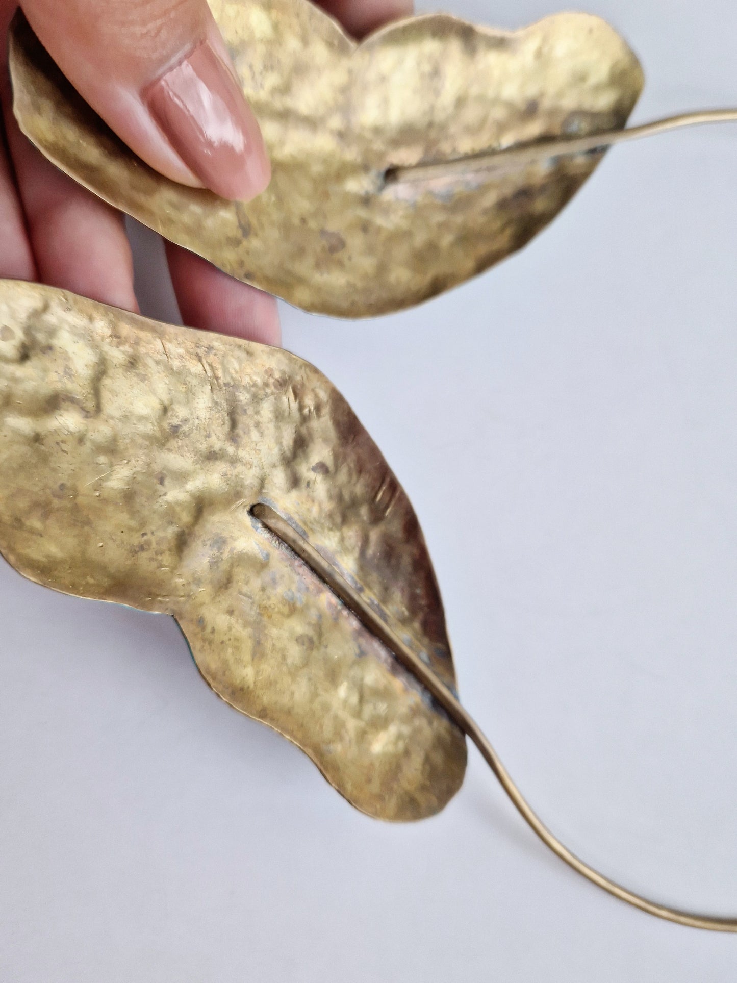colier—fluture patinat turcoaz