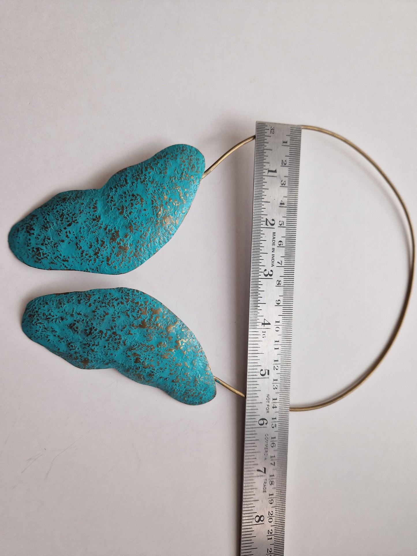 colier—fluture patinat turcoaz